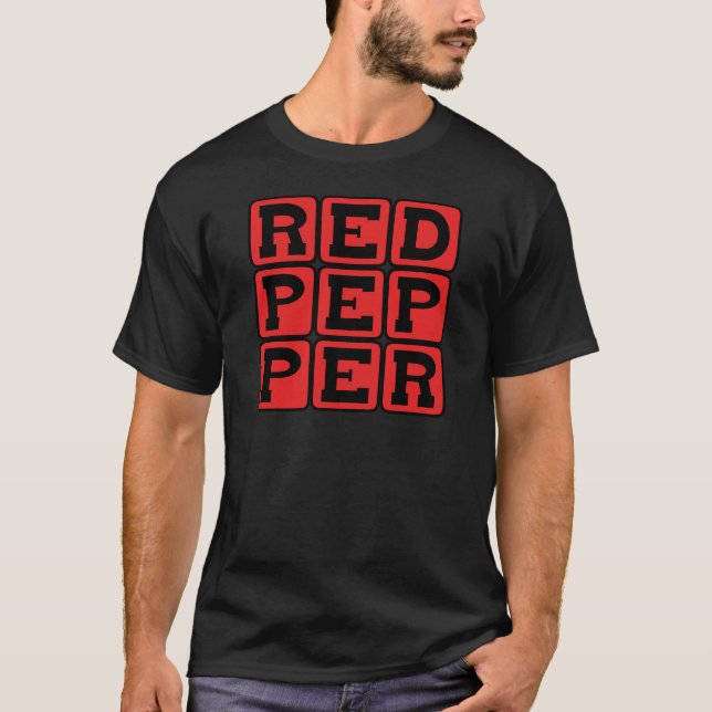 T-shirt Piment Rouge, Légume Épicé (Devant)