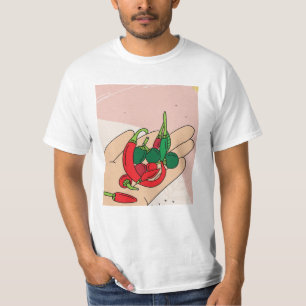 T-shirt Piments Chauds de légumes épicés au Chili
