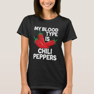 T-shirt Piments Chili Rouge Chaud Pimenté Manger Nourritur