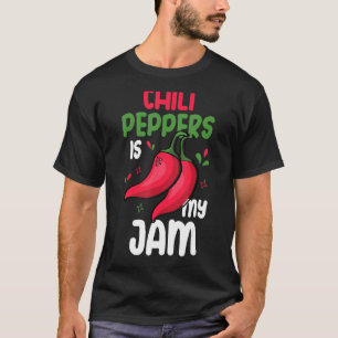 T-shirt Piments Est Mon Jam Rouge Chaud Piment Manger