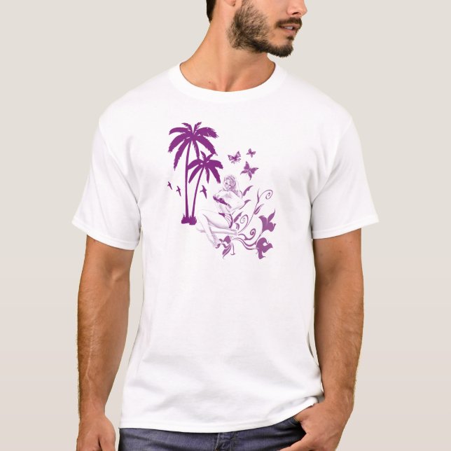 T-shirt Pin- de plage (Devant)