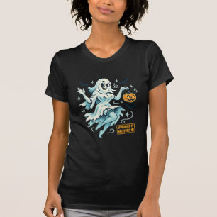 T-shirt Pin-up Fille Fantôme - Halloween Éffrayant mignon