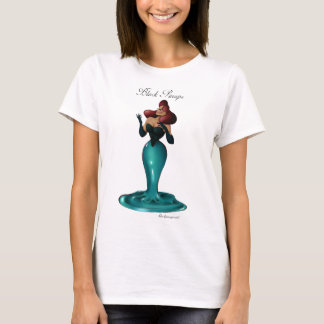 T-shirt Pin-up noirs - chemise de fille de charme
