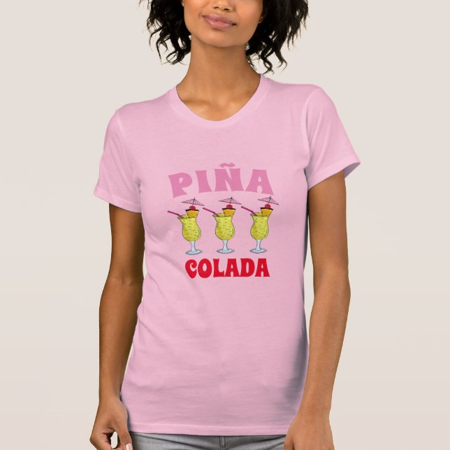 T-shirt Pina Piña Colada Puerto Rican Pineapple Cocktail (Devant)