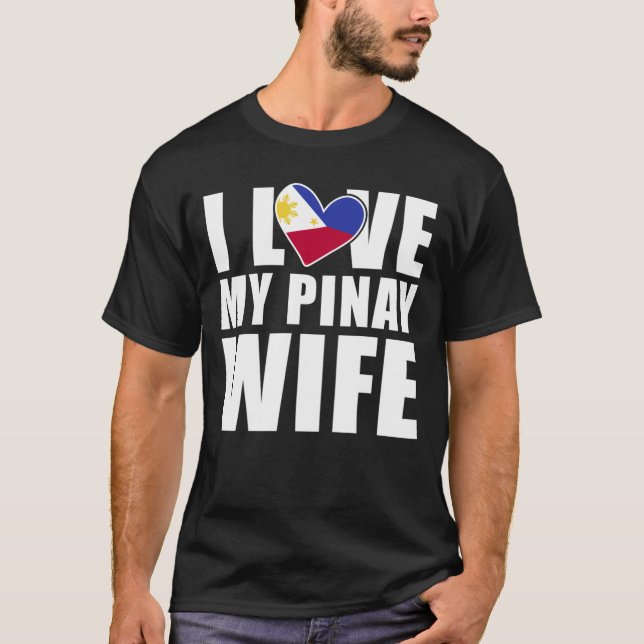T-shirt Pinay Femme Philippines Aime Fier Mari (Devant)
