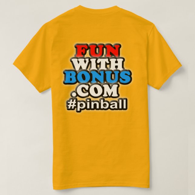 T-shirt #pinball avant de poche de FunWithBonus.com - (Design dos)