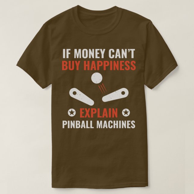 T-shirt Pinball est heureux Funny Pinball Player Arcade G (Design devant)