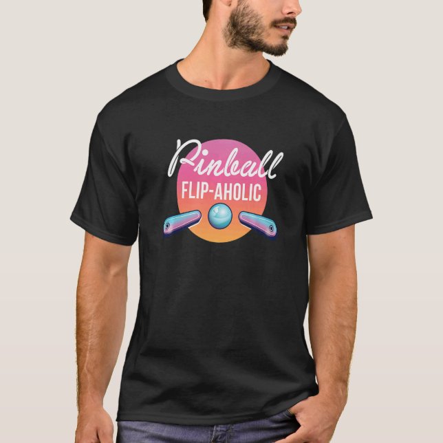 T-shirt Pinball Flip Aholic Pinball Machine (Devant)