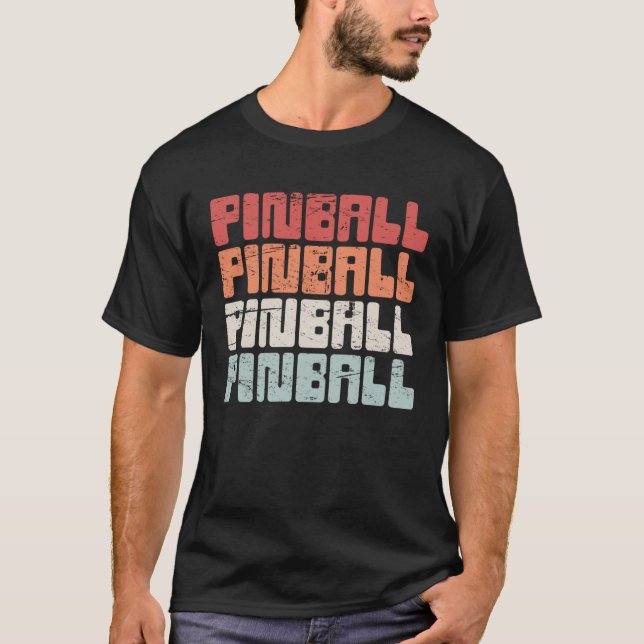T-shirt Pinball Machine Collecte de Pinball Rétro & Classi (Devant)