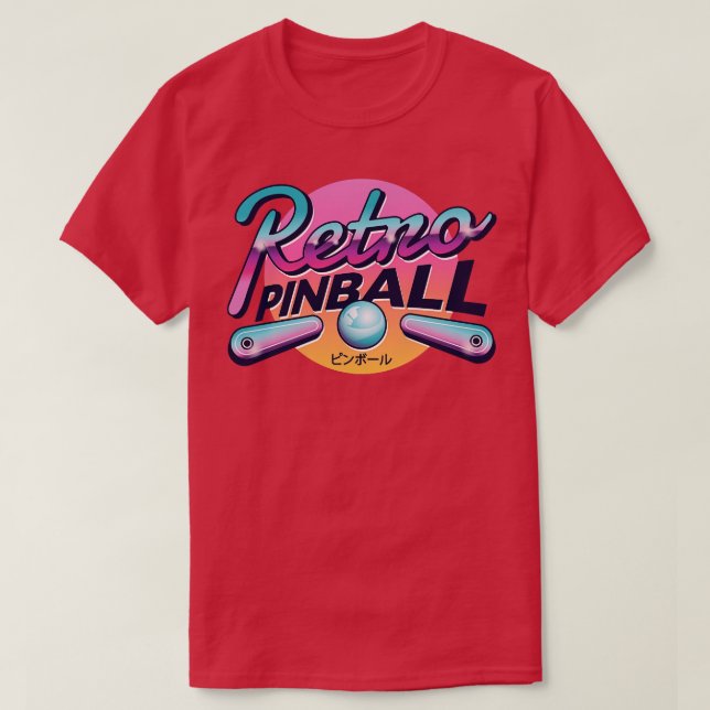T-shirt Pinball rétro (Design devant)