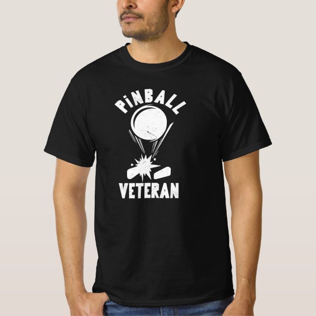 T-shirt Pinball Veteran Player (Devant)