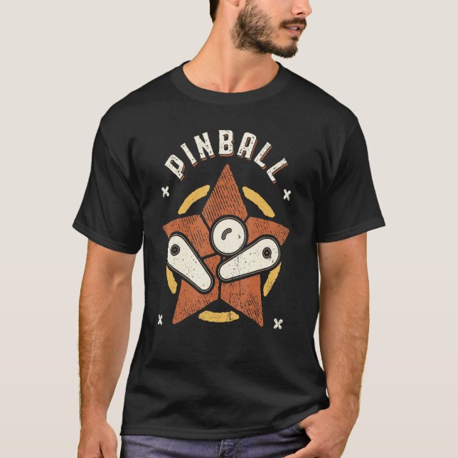 T-shirt Pinball Vintage Retro Classic (Devant)