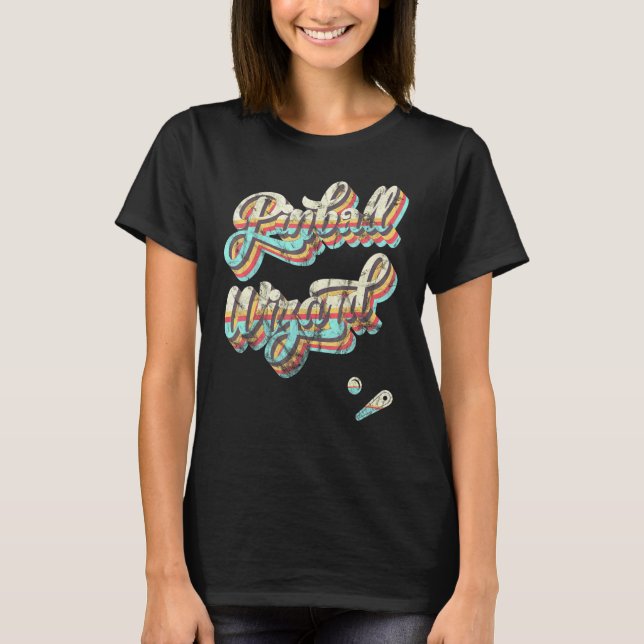 T-shirt Pinball Wizard Vieux Classic Retro School Game (Devant)