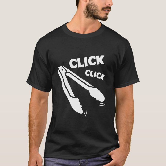 T-shirt Pince Click Click BBQ Barbecue (Devant)