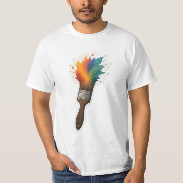 T-shirt Pinceau de couleur (Devant)