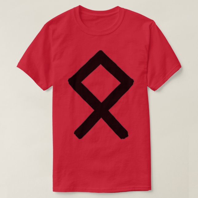 T-shirt Pinceau de la rune noire (Design devant)