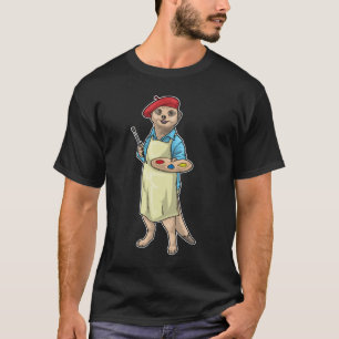 T-shirt Pinceau de peinture de suricate Peinture