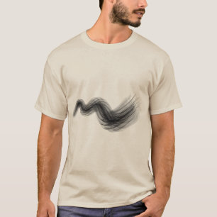 T-shirt Pinceau de vague abstrait minimaliste en coton pou