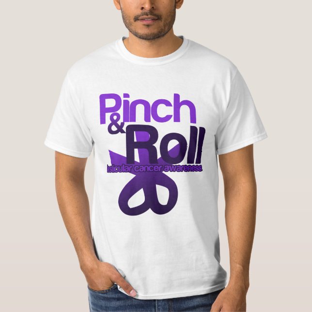 T-shirt Pinceau et rouleau pour la sensibilisation au canc (Devant)