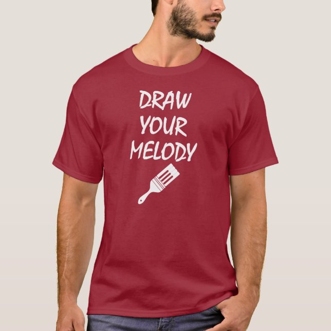 T-shirt Pinceau mélodique (Devant)