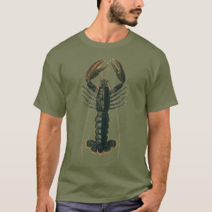 T-shirt Pinces de homard Marin vintage Vie marine crustacé