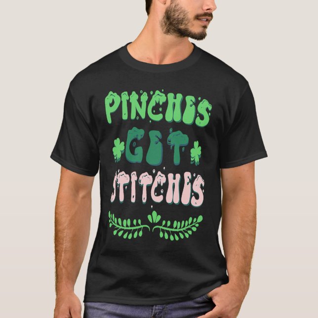 T-shirt Pinches Obtenir des pointes Jour de la Saint Patri (Devant)