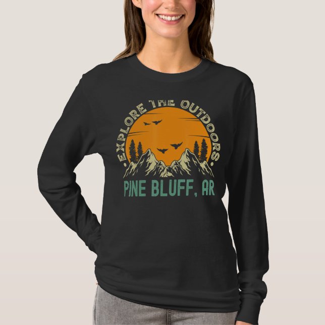 T-shirt Pine Bluff Arkansas Explorez L'Extérieur (Devant)