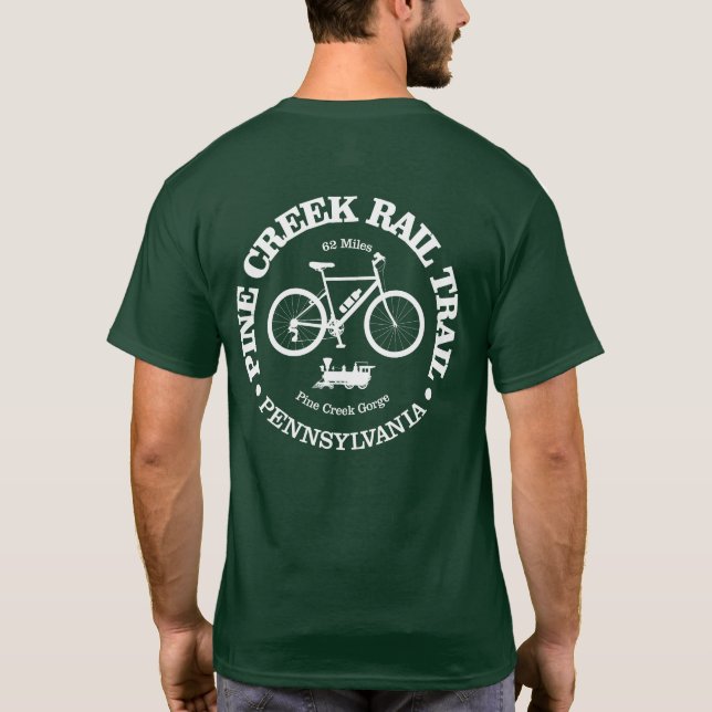 T-shirt Pine Creek Rail Trail (cyclisme) (Dos)