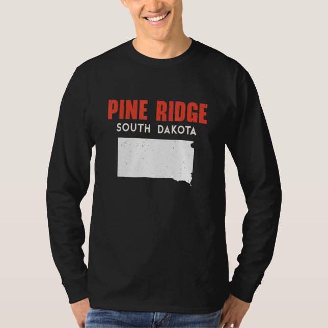 T-shirt Pine Ridge South Dakota USA State America Travel S (Devant)