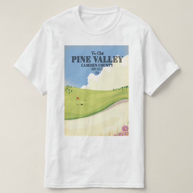 T-shirt Pine Valley Camden County New Jersey USA Golf (Design devant)