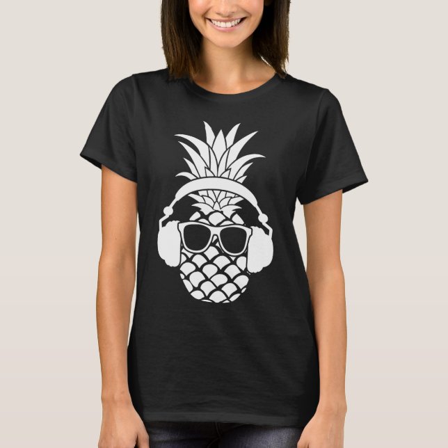 T-shirt Pineappa Fruit Beach Bar Sunny Funny Vacation Mod (Devant)