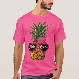 T-shirt Pineapple Sunglasses T shirt Aloha Beaches Hawaiia