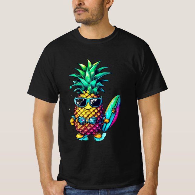 T-SHIRT PINEAPPLE THE FRUIT OF FUN AND RELAXATION (Devant)