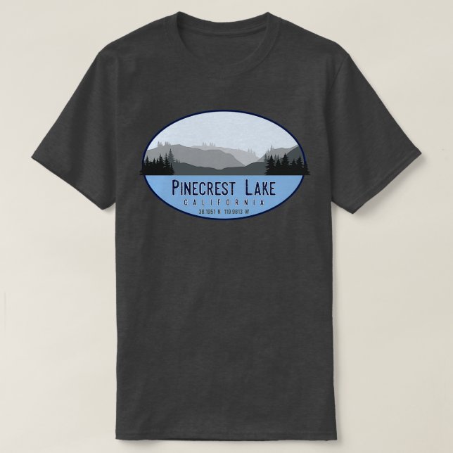 T-shirt Pinecrest Lake California (Design devant)