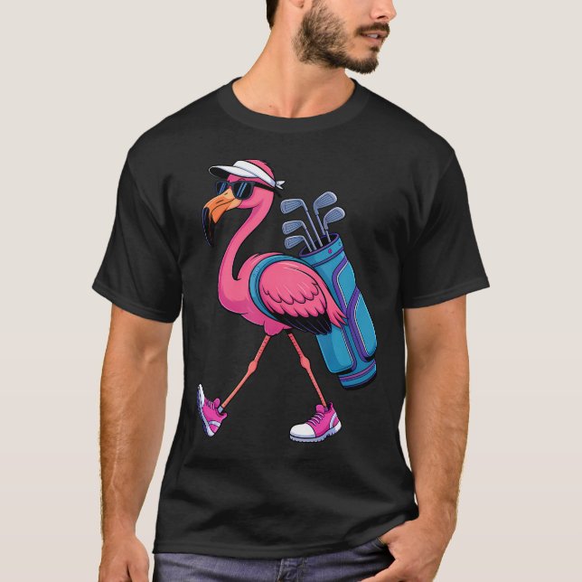 T-shirt Ping Flamingo Golf Sunglasses Woman Ladies Men Gol (Devant)