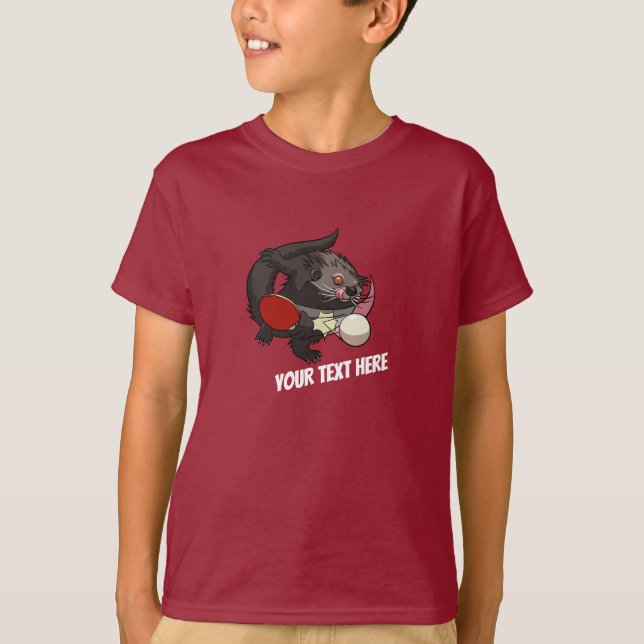 T-shirt Ping Pong Binturong Tennis Lecteur Bearcat (Devant)