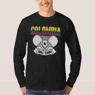 T-shirt Ping Pong Colombie Support de Tennis de Table Col