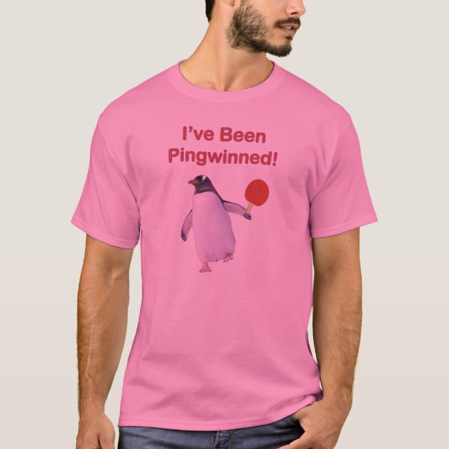 T-shirt Ping-pong de pingouin de Pingwinned (Devant)