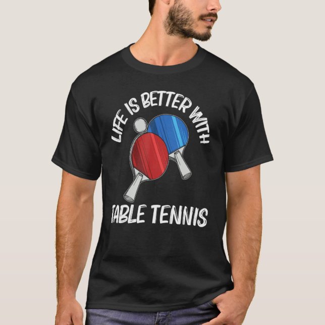 T-shirt Ping Pong Designs Pour Hommes Femmes Table Tennis  (Devant)