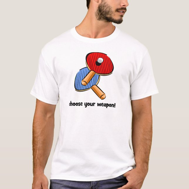 T-shirt ping-pong drôle (Devant)