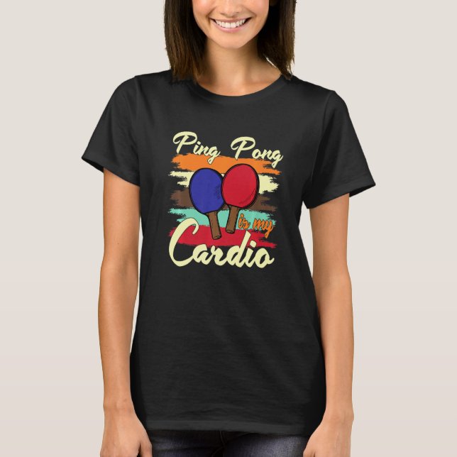 T-shirt Ping Pong Est Mon Cardio (Devant)