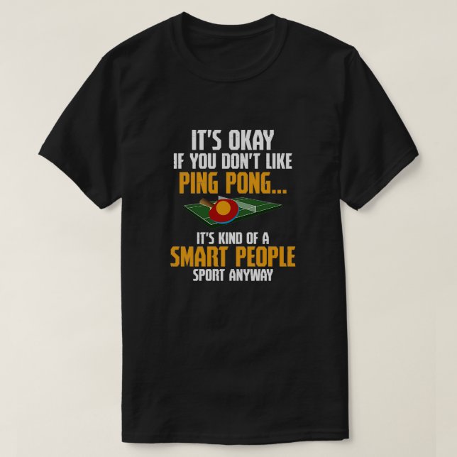 T-shirt ping pong Jeu produit Funny Smart Player (Design devant)