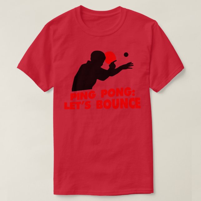 T-shirt Ping Pong Lance Bounce rouge (Design devant)