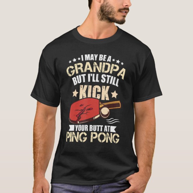 T-shirt Ping Pong Lecteur Grand-Père Tennis De Table Homme (Devant)