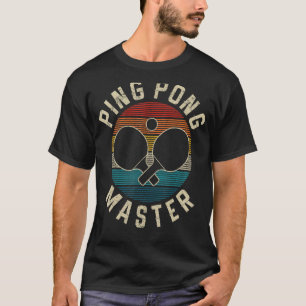 T-shirt Ping Pong Master Table Vintage Joueur de tennis de
