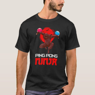 T-shirt Ping Pong Ninja Jouer Sport Ping Pong