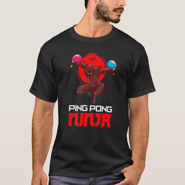 T-shirt Ping Pong Ninja Jouer Sport Ping Pong (Devant)