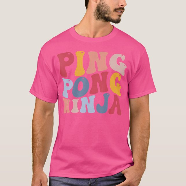 T-shirt Ping Pong Ninja Tennis de Table (Devant)