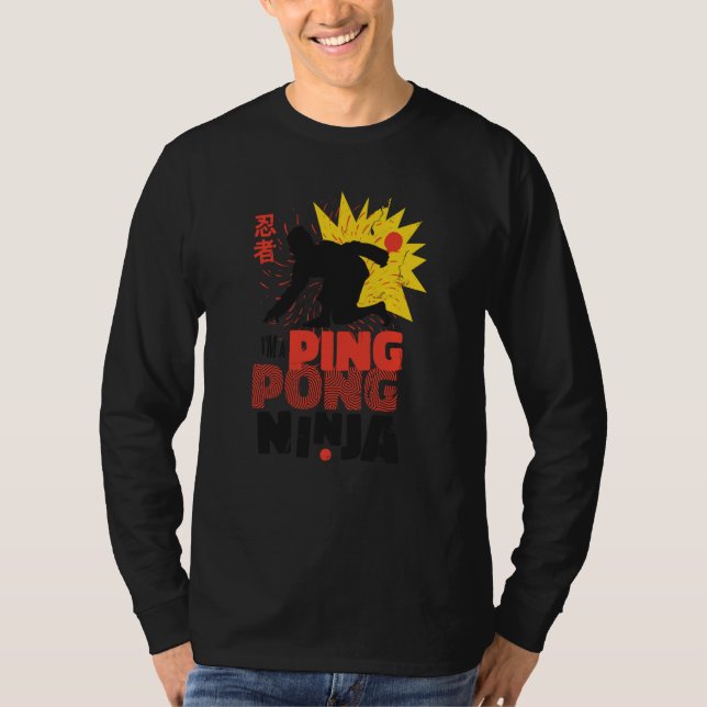 T-shirt Ping Pong Paddle Table Tennis sport ping pong ninj (Devant)