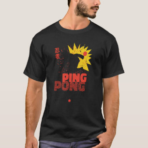 T-shirt Ping Pong Paddle Table Tennis Sport ping pong ninj